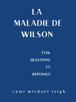 cover image of La maladie de Wilson